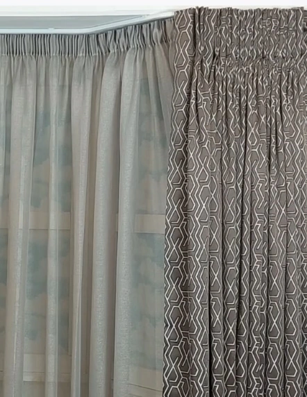 slimline double bay window curtain track