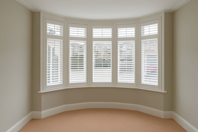 Curved Bay Curtain Track – Ceiling Fixed Inside the Bay (Floor Length Curtains) 4 Curved Bay Curtain Track Ceiling fixed Long-Curtains (Within Bay)