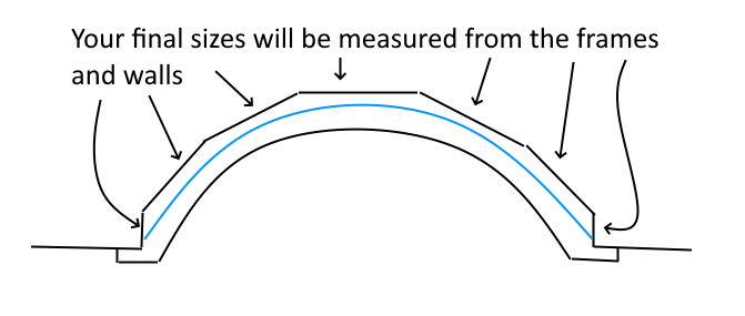 Curved Bay Curtain Track Ceiling Fixed Sill Length