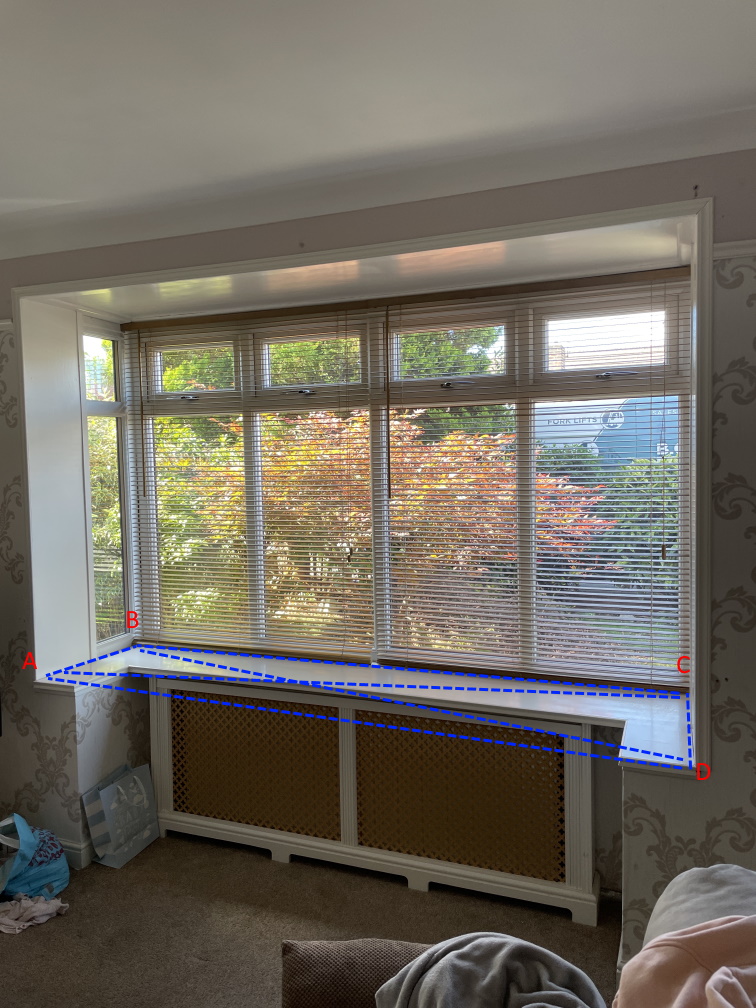 How to Measure a Bay Window Curtain Track (Sill-Length Curtains) 3 Measure a Square Bay Window for a Curtain track