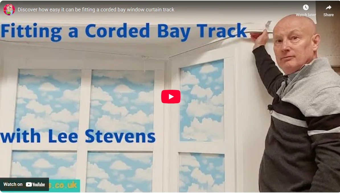 How to fit a standard corded bay window curtain track