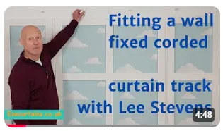 How to fit a corded wall fix curtain track