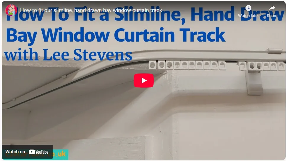 How to fit a slimline bay window curtain track