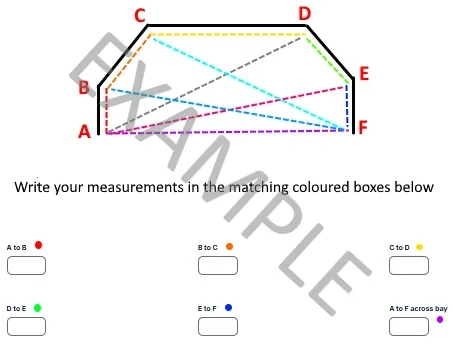 Printable bay window measuring templates