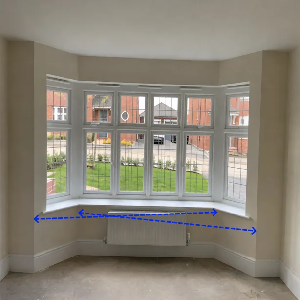 Measure the diagonal sizes of the bay