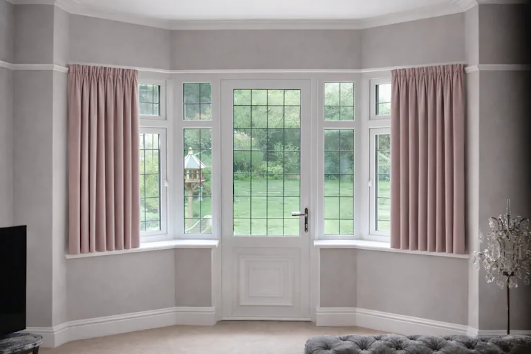How to measure for a wall fixed bay window curtain track within the bay