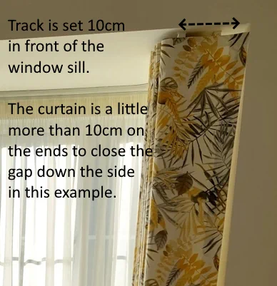 Fitting Position for Bay Window Wave Curtain Tracks