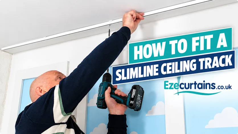 How to fit a slimline ceiling fix curtain track