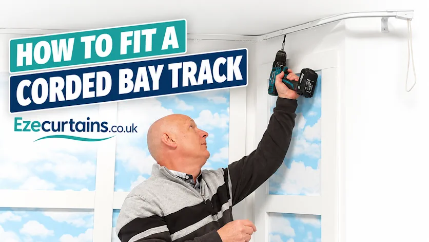 Corded bay window curtain track fitting video