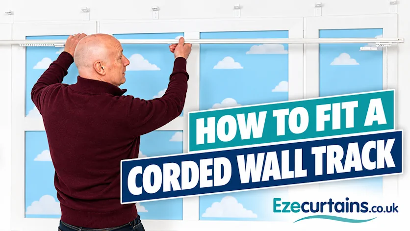 How to fit a corded wall fix curtain track