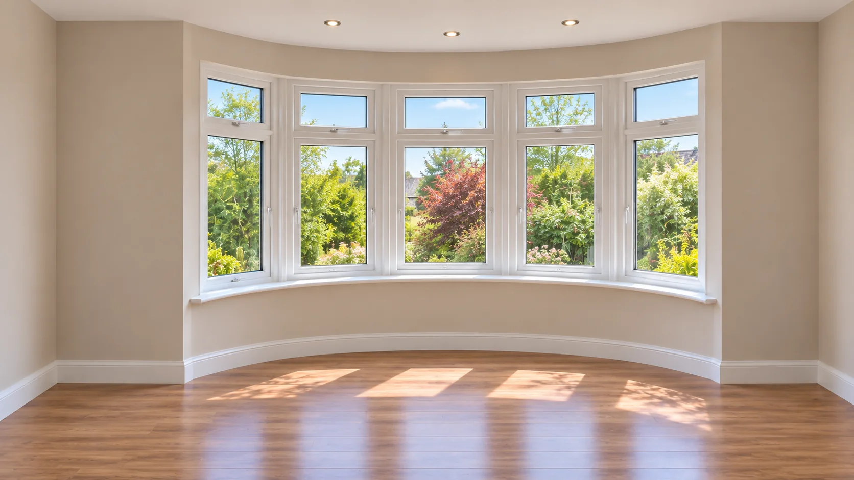 Hanging Curtains in Bay Windows 10 Curved 5-sided bay window