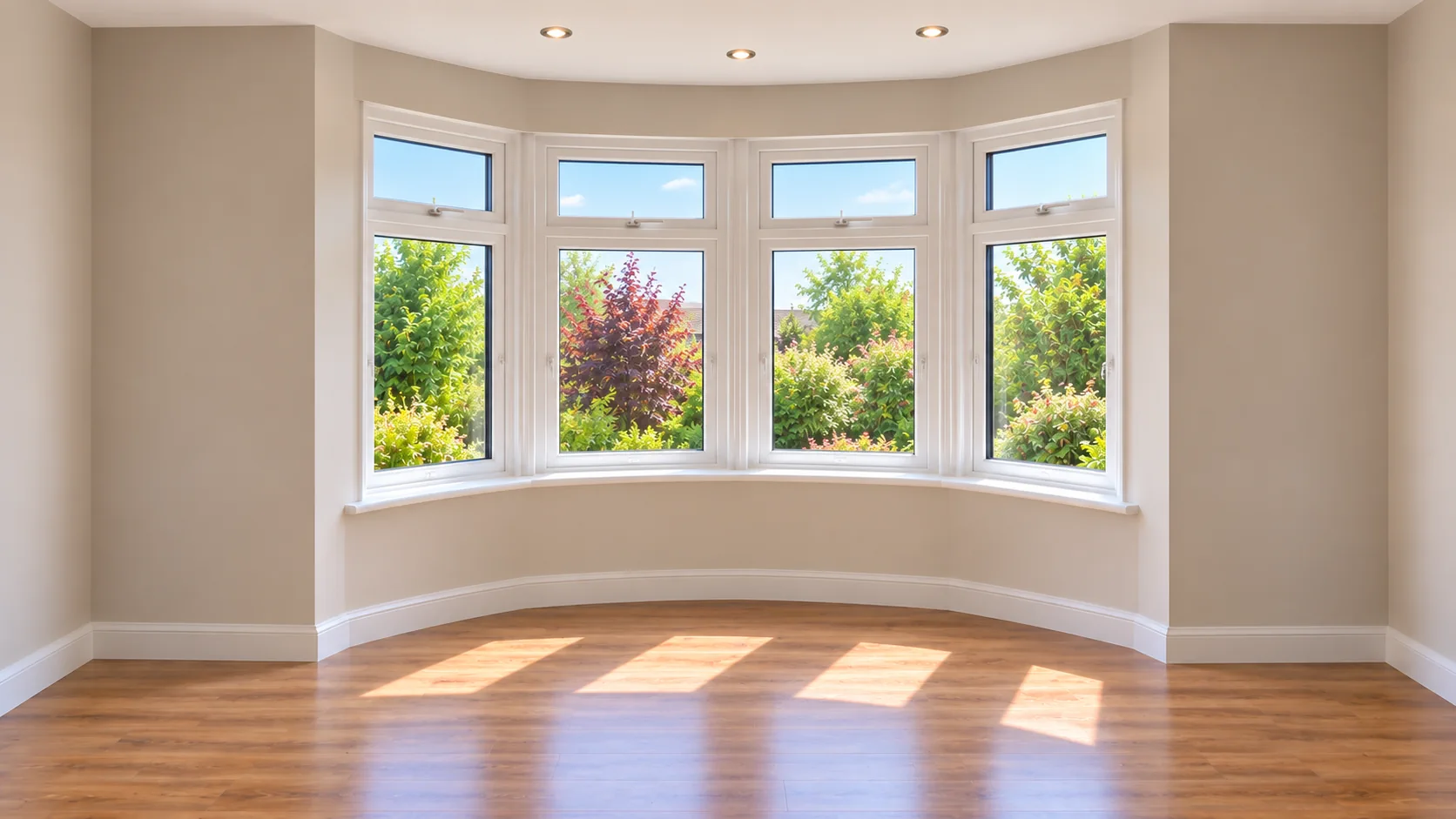 Hanging Curtains in Bay Windows 11 Curved 6-sided 4 windows bay window with returns
