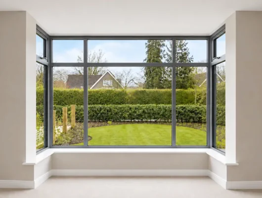 Hanging Curtains in Bay Windows 6 Square bay window with three windows and a deep window sill, shown without curtains